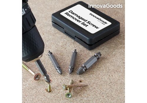 Forets pour Extraire Vis Endommagées InnovaGoods (Pack de 4) au meilleur prix au Maroc