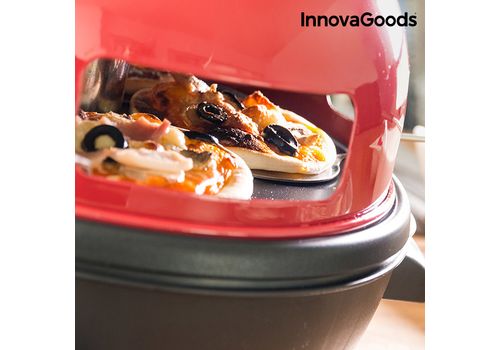 Four pour Mini Pizzas avec Livre de Recettes Presto ! InnovaGoods 700W Rouge Noir au meilleur prix au Maroc