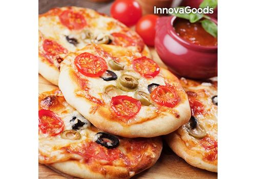 Four pour Mini Pizzas avec Livre de Recettes Presto ! InnovaGoods 700W Rouge Noir au meilleur prix au Maroc