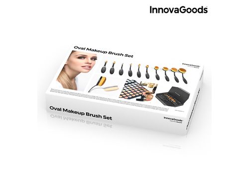Ensemble de Brosses de Maquillage Professionnel Ovales InnovaGoods (11 Pièces) au meilleur prix au Maroc