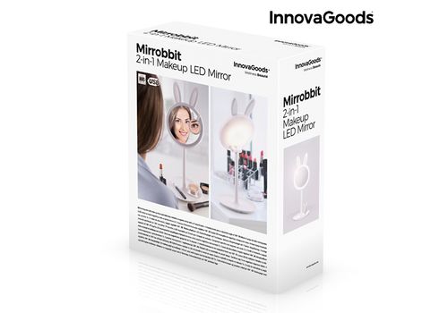 Miroir-Lampe LED pour se Maquiller 2 en 1 Mirrobbit InnovaGoods au meilleur prix au Maroc