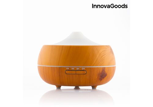 Humidificateur Diffuseur d'Arômes LED Wooden-Effect InnovaGoods au meilleur prix au Maroc