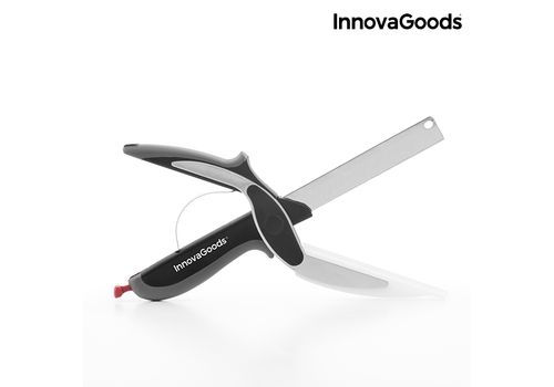 Couteau-Ciseau avec Mini Planche à Découper Intégrée InnovaGoods au meilleur prix au Maroc