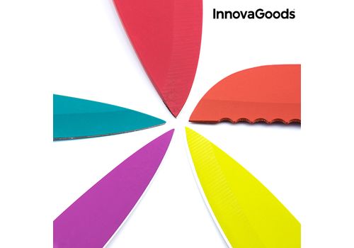 Ensemble de Couteaux en Céramique et Ciseaux Swiss·Q Fashion InnovaGoods (6 Pièces) au meilleur prix au Maroc