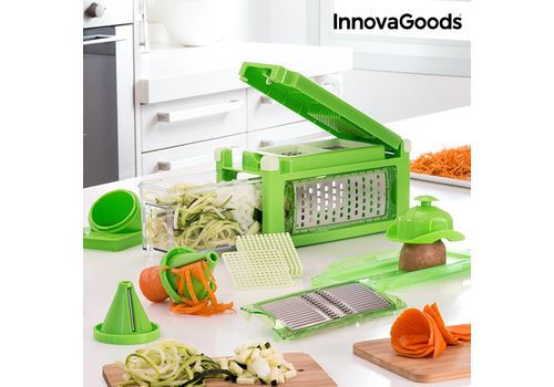 Coupe et Râpe Légumes 8 en 1 avec Livre de Recettes InnovaGoods au meilleur prix au Maroc