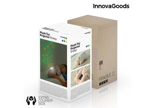 Peluche Projecteur LED d'Étoiles Mouton InnovaGoods au meilleur prix au Maroc