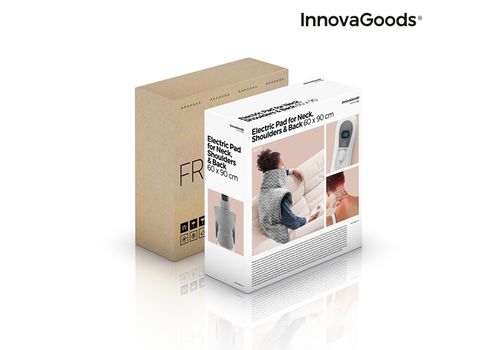 Coussin Électrique pour le Cou, les Épaules et le Dos InnovaGoods 60 x 90 cm 100W Gris au meilleur prix au Maroc