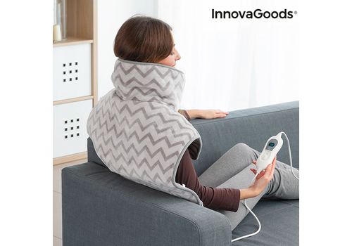 Coussin Électrique pour le Cou, les Épaules et le Dos InnovaGoods 60 x 90 cm 100W Gris au meilleur prix au Maroc