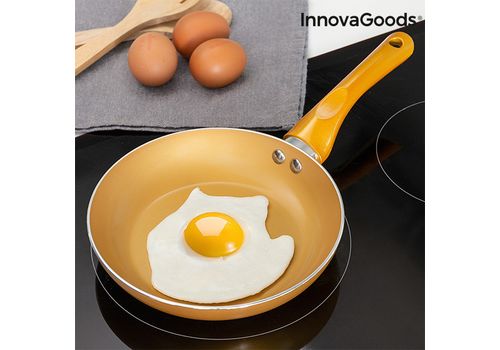 Ensemble de Poêles Gold-Effect InnovaGoods (5 Pièces) au meilleur prix au Maroc