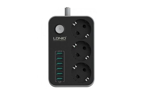 Multiprise - 3 Prise de courant 6 Port USB au meilleur prix au Maroc
