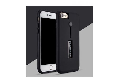 Coque en Silicone avec doigt anneau anti-choc pour iPhone 6/6S - Noir au meilleur prix au Maroc