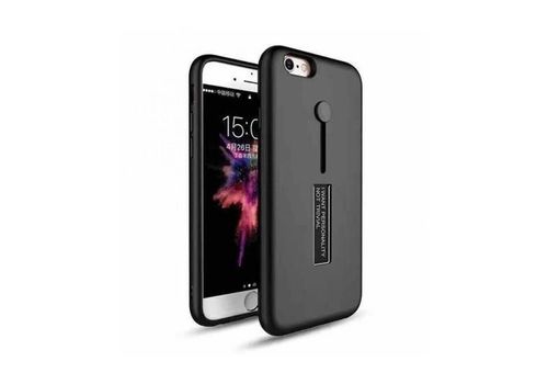 Coque en Silicone avec doigt anneau anti-choc pour iPhone 6/6S - Noir au meilleur prix au Maroc