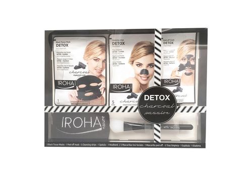 Set de Cosmétiques Femme Detox Charcoal Black Passion Iroha (7 pcs) au meilleur prix au Maroc