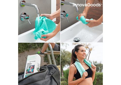 Serviette de Sport de Refroidissement Instantané Effet Glace InnovaGoods au meilleur prix au Maroc