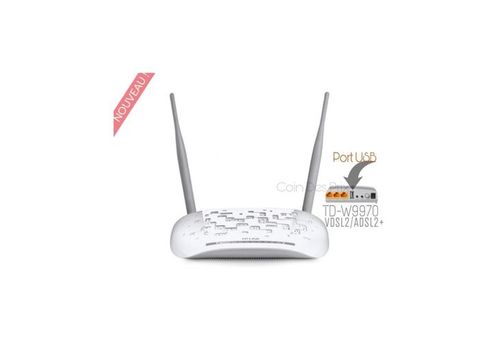 TD-W9970 Modem Routeur VDSL2/ADSL+ Wi-Fi N 300 Mbps avec Port USB au meilleur prix au Maroc