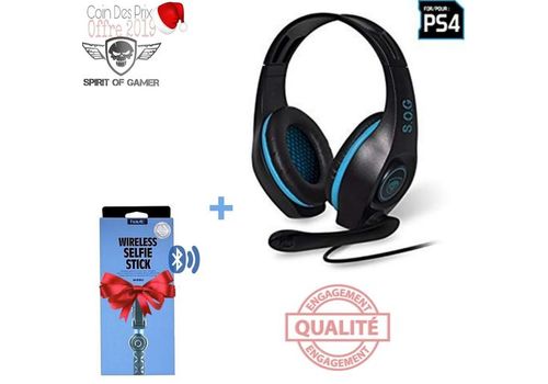 Casque eSports Gaming Gear avec microphone Compatible avec PS4 + Perche Selfie Bluetooth HAVIT au meilleur prix au Maroc