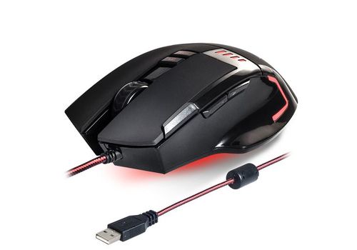 Souris filaire Gamer Capteur optique 3200 dpi Max - 8 boutons Rétro-éclairage rouge - PRO-M5 au meilleur prix au Maroc