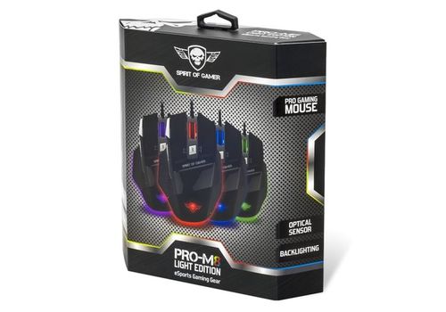 Souris Gamer Pro-M8 Light Edition - rétro-éclairage 4 couleurs et une résolution maximale 3500 dpi au meilleur prix au Maroc