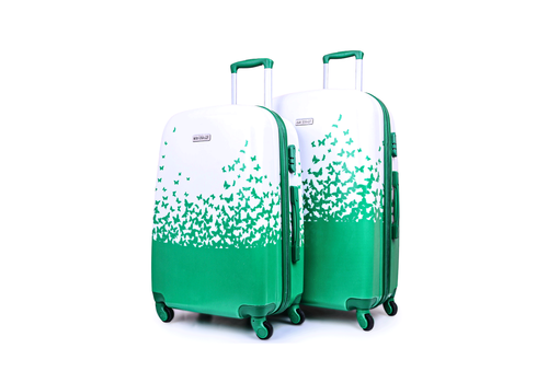 Set 2 Valises POLYCARBONATE Roue Double Moyenne et Grande - Vert au meilleur prix au Maroc