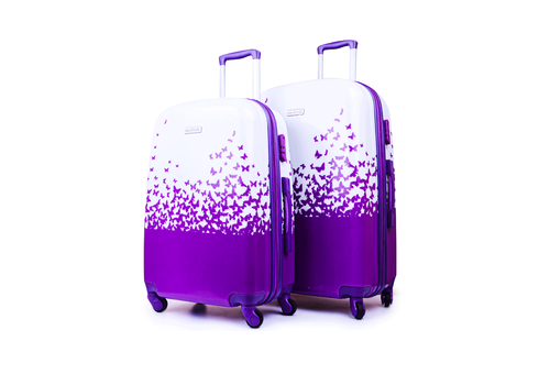 Set 2 Valises POLYCARBONATE Roue Double Moyenne et Grande - Mauve au meilleur prix au Maroc