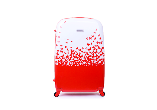 Valise POLYCARBONATE Roue Double Moyenne - Rouge au meilleur prix au Maroc
