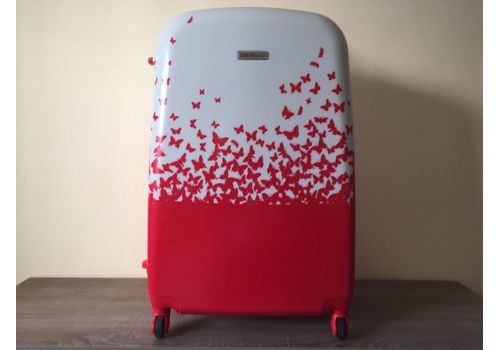 Valise POLYCARBONATE Roue Double Grande - Rouge au meilleur prix au Maroc