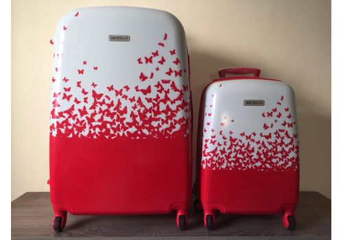 Set 2 Valises POLYCARBONATE Roue Double Cabine et Grande - Rouge au meilleur prix au Maroc