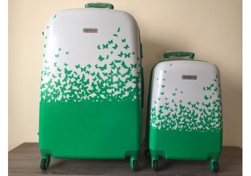 Set 2 Valises POLYCARBONATE Roue Double Cabine et Grande - Vert au meilleur prix au Maroc