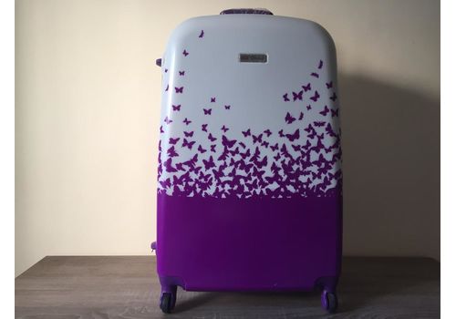 Valise POLYCARBONATE Roue Double Grande - Mauve au meilleur prix au Maroc