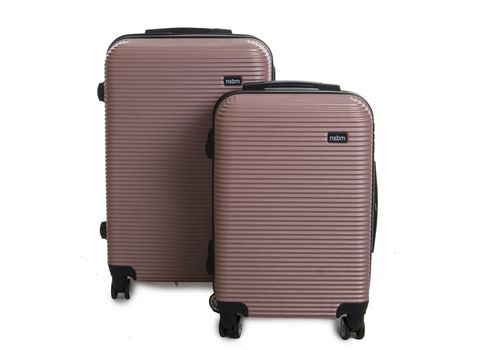 2 Valises Transcend Roue Double Cabine et Moyenne - Rose Saumon au meilleur prix au Maroc