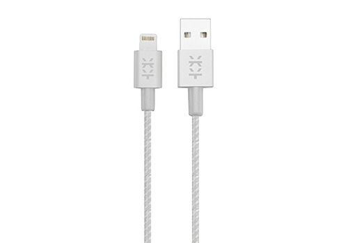 Cable usb lightning textile Silver au meilleur prix au Maroc