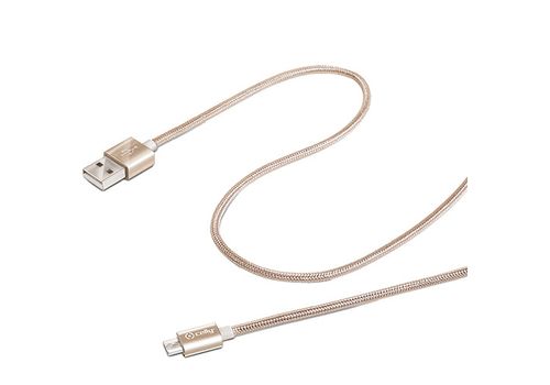 Cable usb microusb textile Gold au meilleur prix au Maroc
