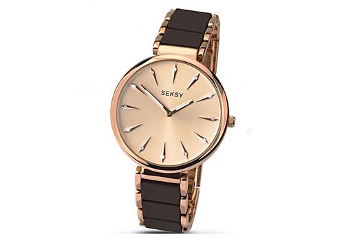 Seksy Montre Collection 2215 - Noir et Doré au meilleur prix au Maroc