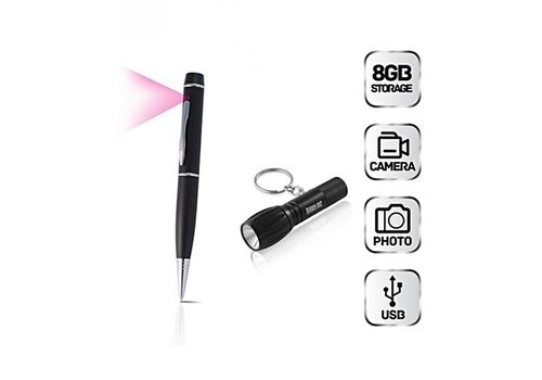 KYUTEC Stylo à bille avec caméra intégrée pour l'enregistrement audio / vidéo et photos avec Mini led flash light gratuit au meilleur prix au Maroc