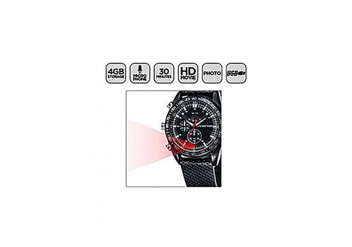 Veloci Tech Montre Caméra HD Espion Velocitech 4GB VL-0754 - Noir au meilleur prix au Maroc