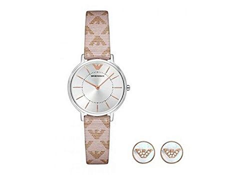 Emporio Armani Coffret Montre et Boucles d'oreilles - Beige et Doré au meilleur prix au Maroc
