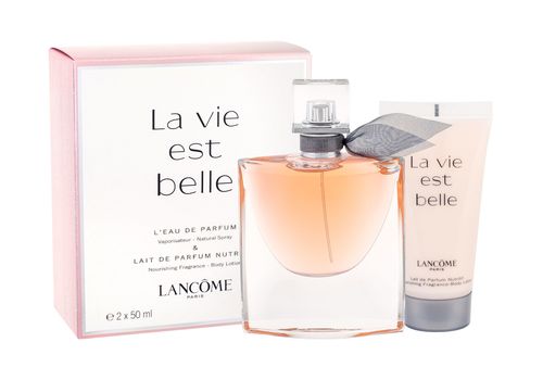 Lancôme La vie est belle Eau de Parfum + Lait de Parfum nutritif - 2 x 50ml au meilleur prix au Maroc