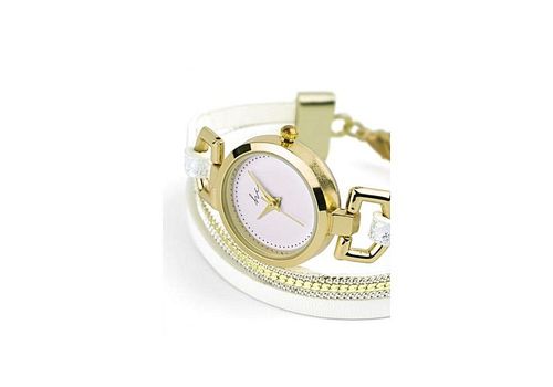 Hippie Chic Montre "Bracelet" Cady Hippie Chic - Blanche et Doré au meilleur prix au Maroc