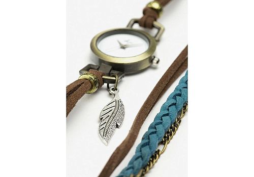 Hippie Chic Set Montre Sapphire + Bracelet assorti Hippie Chic - Marron et Turquoise au meilleur prix au Maroc
