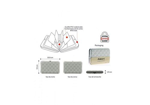 OGON Designs Porte-cartes Bouton matelassé Ögon Designs - Doré au meilleur prix au Maroc