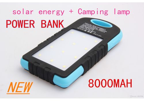 BANK 8000mAh+MICROUSB CABLE+TIORCH - NOIR/BLEU au meilleur prix au Maroc