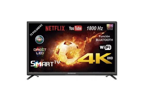 INFINITON 75" DLED 4K ULTRA HD SMART TV INTV 75SU1800 RECEPTEUR INTEGRER NETFLIX NOIR au meilleur prix au Maroc