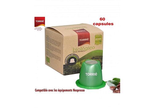Biologico 60 Capsules de café compatibles avec les machines Nespresso au meilleur prix au Maroc