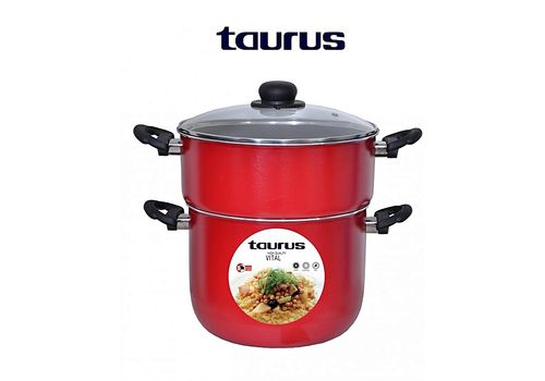 Couscoussier rouge VITAL Anti-Adhésive 4L au meilleur prix au Maroc