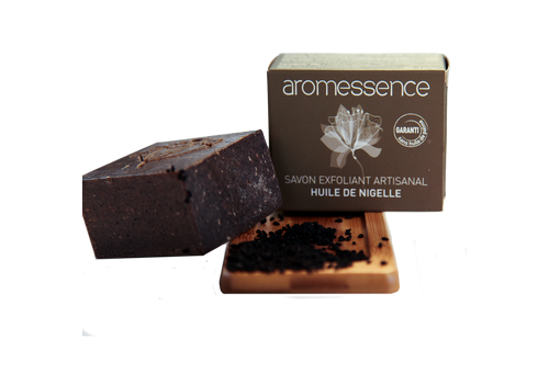 SAVON EXFOLIANT ARTISANAL A L’HUILE DE NIGELLE au meilleur prix au Maroc