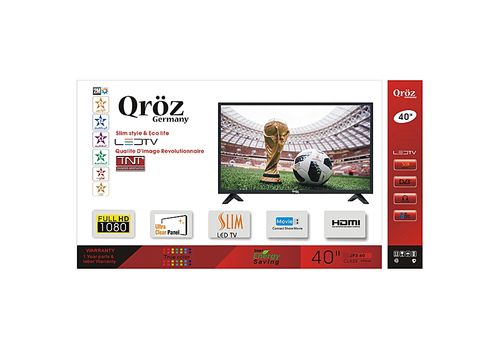 QROZ 40" RECEPTEUR PLUS TNT INTEGRE NOIR au meilleur prix au Maroc