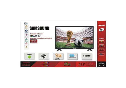 SAMSOUND SMART 40" WIFI TNT INTEGRE NOIR au meilleur prix au Maroc