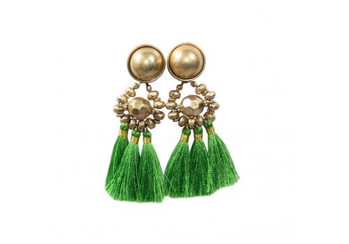 Boucles d'oreilles India  Univers  : Femme  Marque  : Viviana Moda  Matière  :  Alliage + Fibre au meilleur prix au Maroc