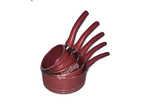 Service  Cassrole 5 PCS En Granit 12/14/16/18/20CM Rouge au meilleur prix au Maroc