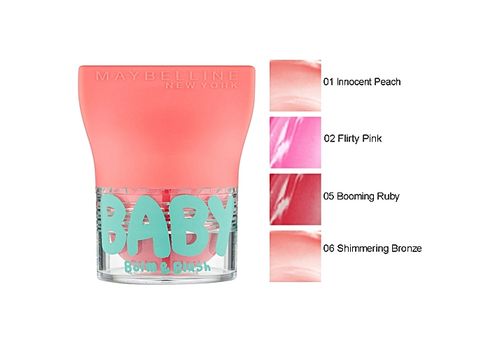 MAYBELLINE NEW YORK Baume à Lévres Fard à  joues babylips balm and Blush 05 Booming Ruby au meilleur prix au Maroc